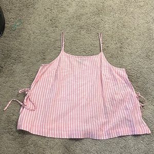 Super cute pink-striped tank top!!